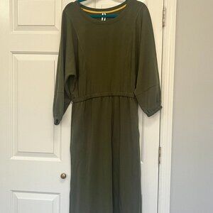 NWT Anthropologie Olive Green Mini Sweatshirt Dress